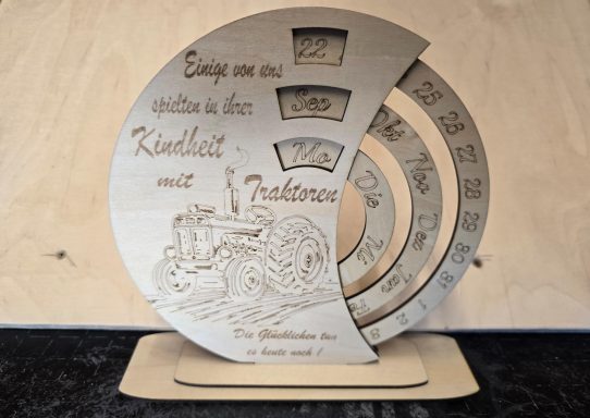 Ewiger Kalender mit Gravur